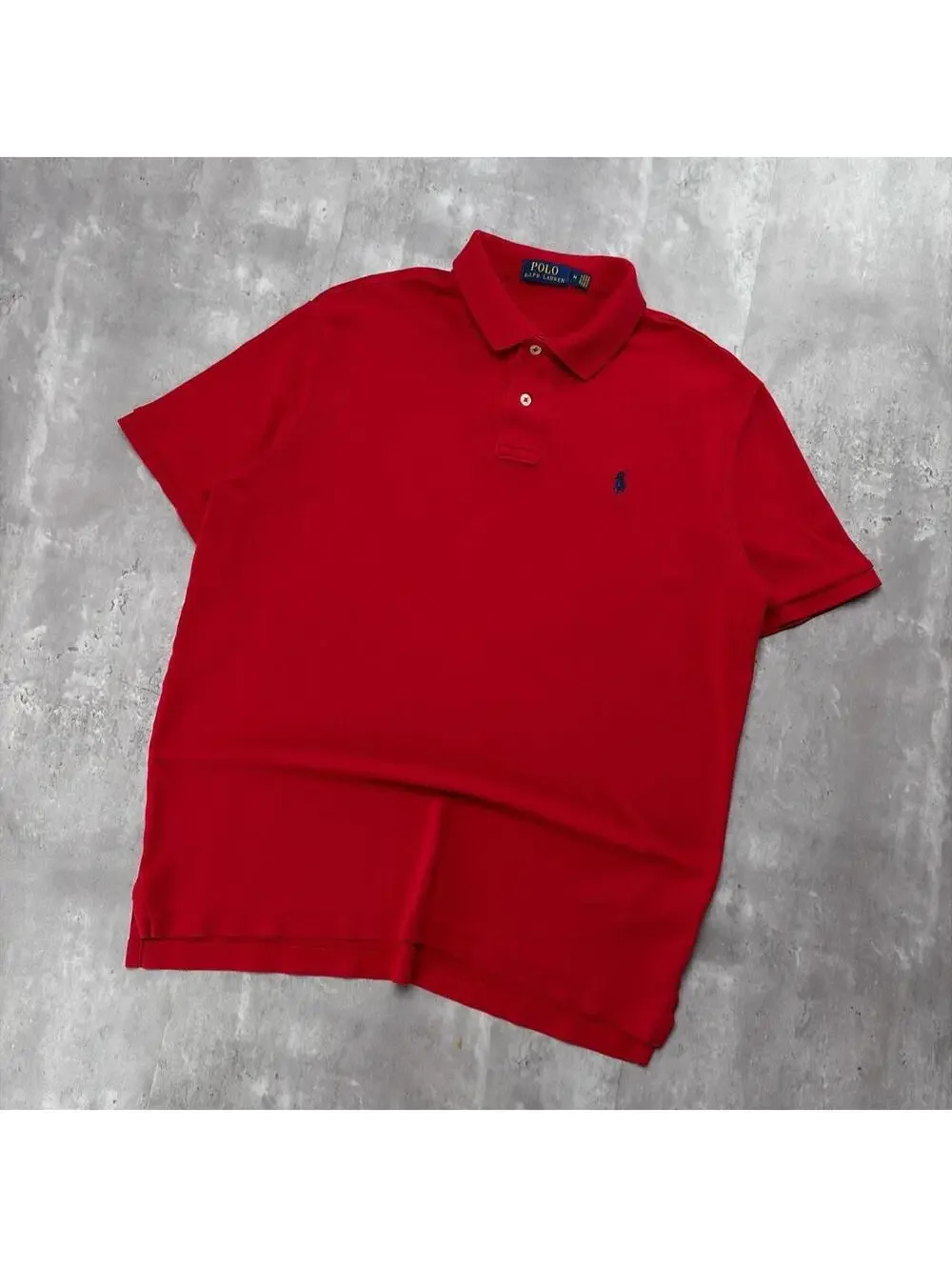 Y2K Red Polo Ralph Lauren Grunge Skater Polo Shirt